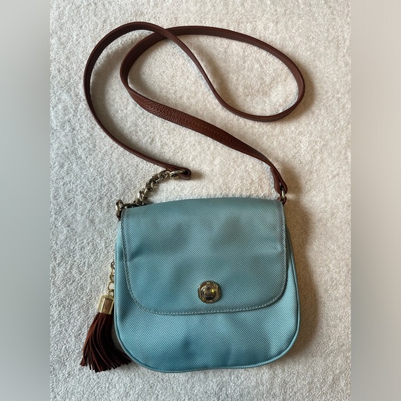 Vintage JPK Paris 75 crossbody bag, simple classic timeless, pale blue, leather - Picture 1 of 8
